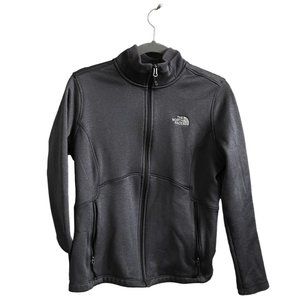 Dark Gray Zipper North Face Sweater with Insulated Lining